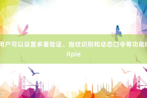 用户可以设置多重验证、指纹识别和动态口令等功能bitpie