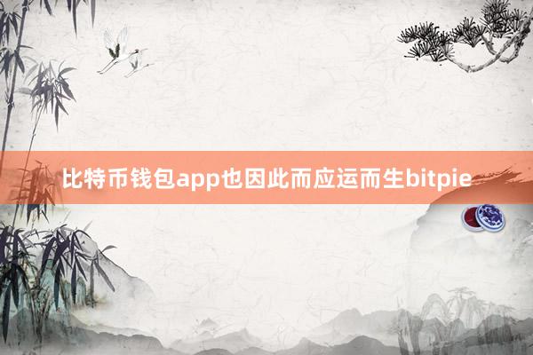 比特币钱包app也因此而应运而生bitpie