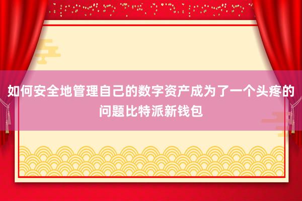 如何安全地管理自己的数字资产成为了一个头疼的问题比特派新钱包