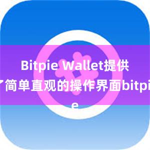 Bitpie Wallet提供了简单直观的操作界面bitpie