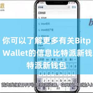 你可以了解更多有关Bitpie Wallet的信息比特派新钱包