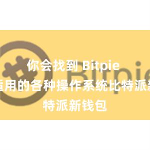 你会找到 Bitpie 钱包适用的各种操作系统比特派新钱包