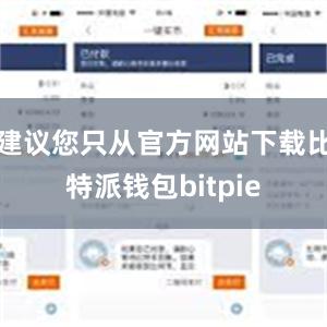 建议您只从官方网站下载比特派钱包bitpie