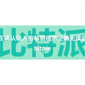 在确认输入的私钥信息正确无误后bitpie